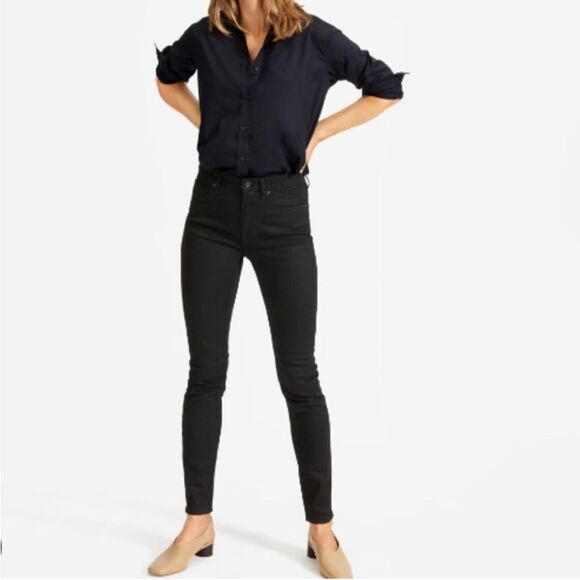 Everlane Mid Rise Ankle Jean‎ in Washed Black 26 Ankle - Picture 1 of 5